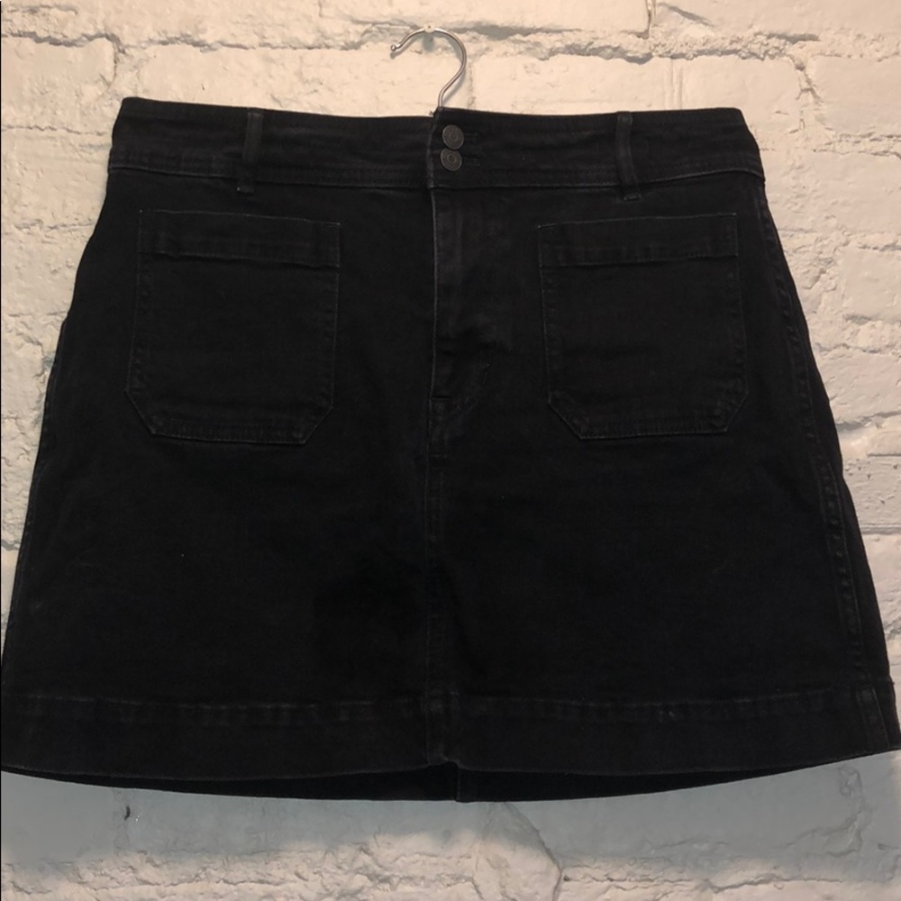 Black Demin Madewell Skirt